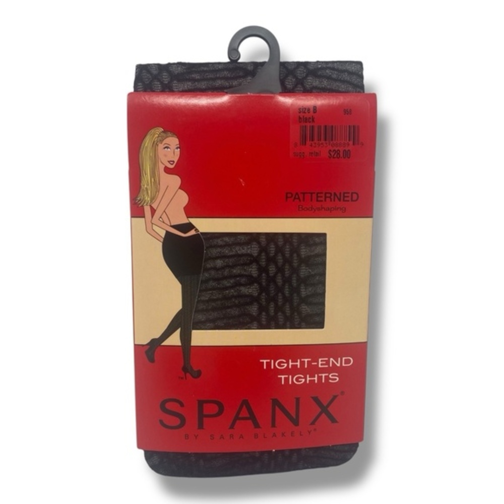 Spanx Bodyshaping Tight-End Tights Black Size‎ B Patterned Slimming Support